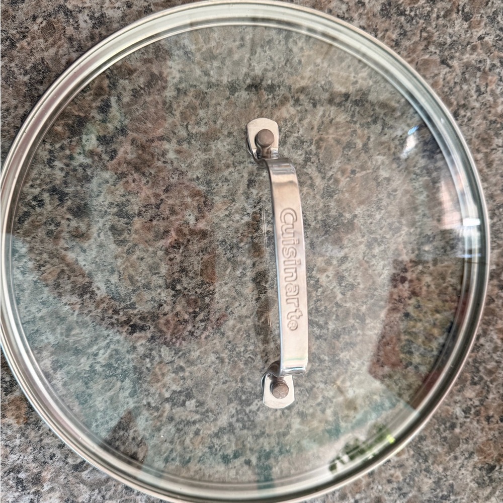 Cuisinart Transparent Glass Cookware Lid with Silver Handle